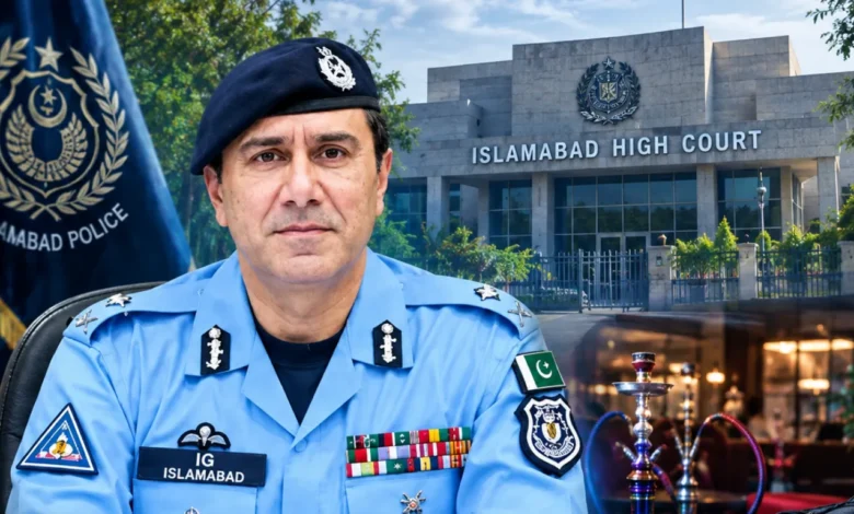 اسلام آباد ہائیکورٹ میں غیر قانونی شیشہ کیفے کے خلاف کیس کی سماعت اور اسلام آباد پولیس کی رپورٹ
