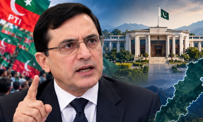 چیئرمین پی ٹی آئی بیرسٹر گوہر کا خیبرپختونخوا میں ایمرجنسی کے نفاذ پر ردعمل