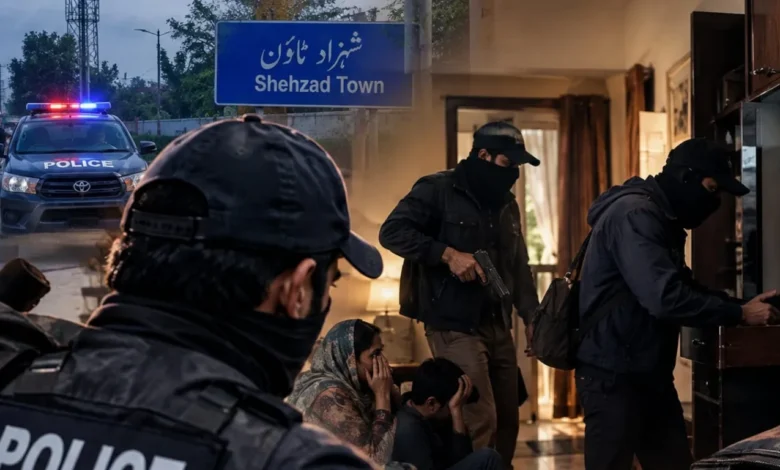 اسلام آباد کے علاقے شہزاد ٹاؤن میں مبینہ طور پر پولیس اہلکار ظاہر کرکے گھر میں داخل ہونے کے واقعے کی نمائندہ تصویر